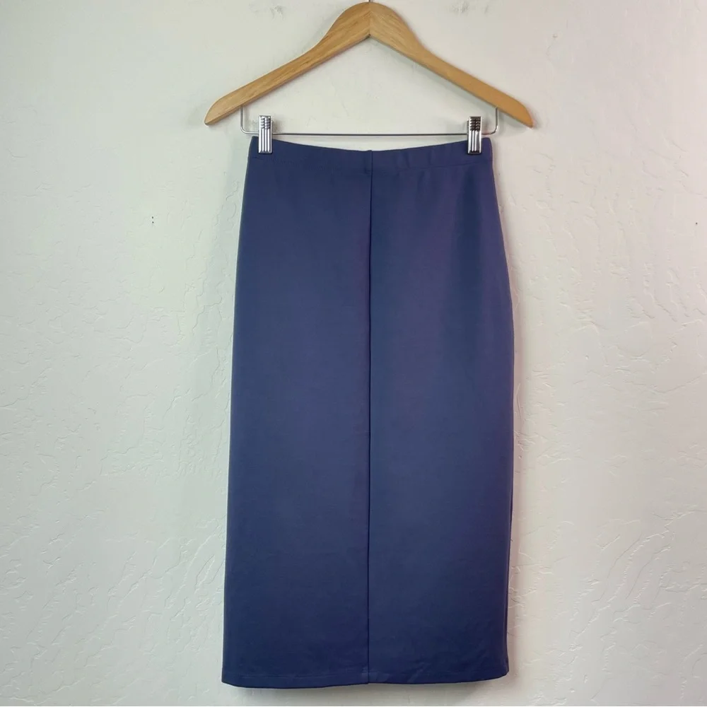 Aritzia Babaton Pencil Slit Pull-On Midi Skirt in Dive Blue Size 4